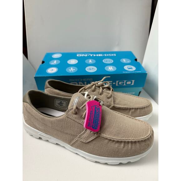 Skechers Performance Women's 11 Goga Mat Resalyte Taupe Mist Shoe On the Go - Picture 4 of 12